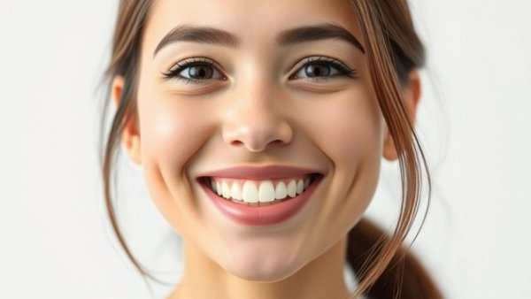Smiling young woman with a bright expression in a professional portrait.
