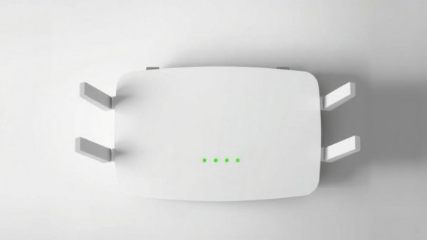 Wi-Fi router indicating home security weak spots.