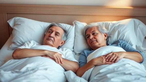 Reflective moment in senior living community bedroom, capturing loss.