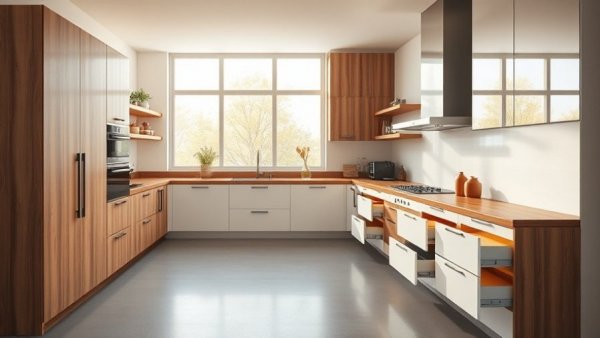 L-shaped modular kitchen designs 2025 with modern cabinets