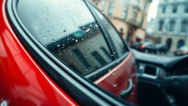 Red car close-up illustrating security weak spots car jackers exploit.