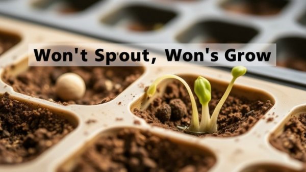 Seed starting myths illustrated with seed trays.