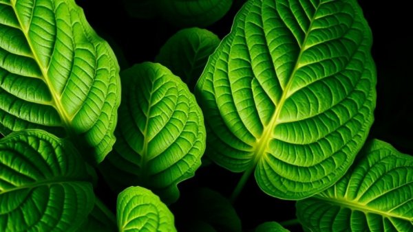 Vibrant swiss cheese plant leaves with intricate patterns.