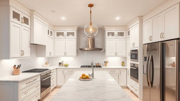 Modern kitchen remodeling, highlighting ROI with elegant design.