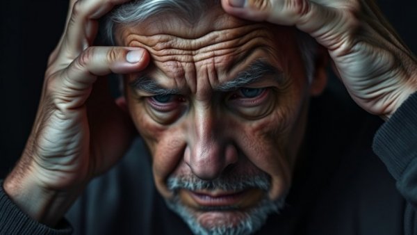 Chronic Migraine Management: man holding head in pain