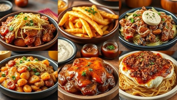 Collage of comfort food dishes with February 2, 2026, displayed; healthy recipes.