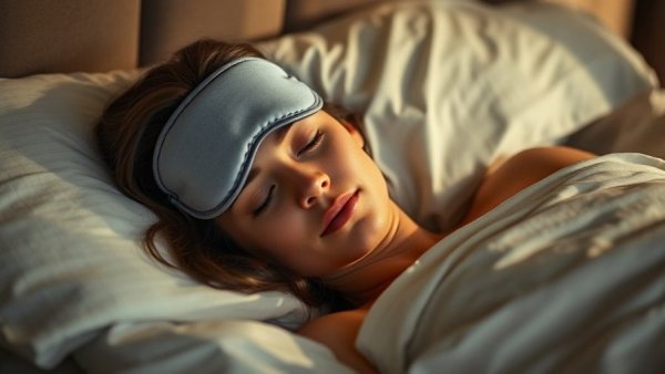 Woman sleeping with mask in dimly lit room, illustrating sleep apnea hidden health risks.