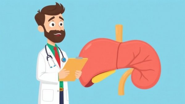 Illustration of doctor with liver for Hepatitis B vs Hepatitis C information.