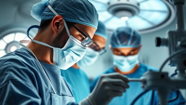 Surgeons performing surgery in advanced healthcare setting in Vietnam.