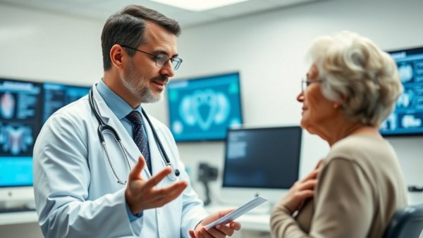 Doctor sharing good news on heart health with a patient.