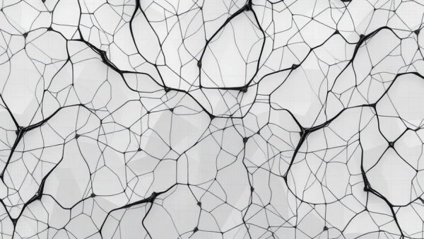 Intricate neural network pattern depicting complexity in Wilson's Disease Treatment and Symptoms.