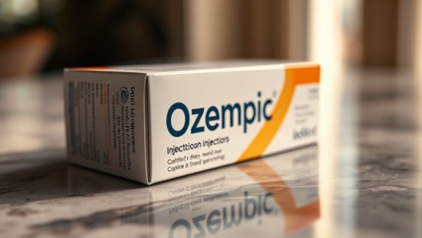 Ozempic injection box highlighting weight loss benefits and risks.