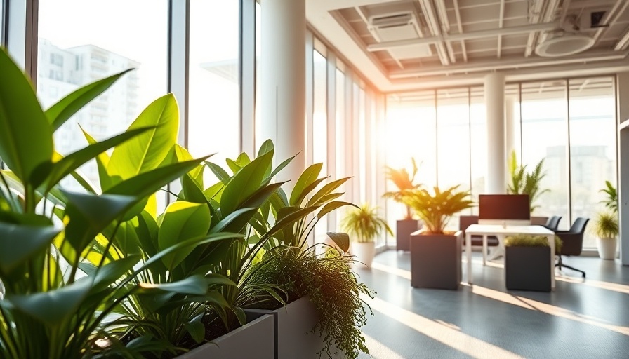 LOOPO green system for offices with vibrant planters in natural light.