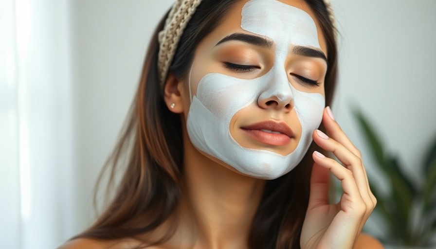 Young woman using homemade remedies for dark spots with a facial mask.