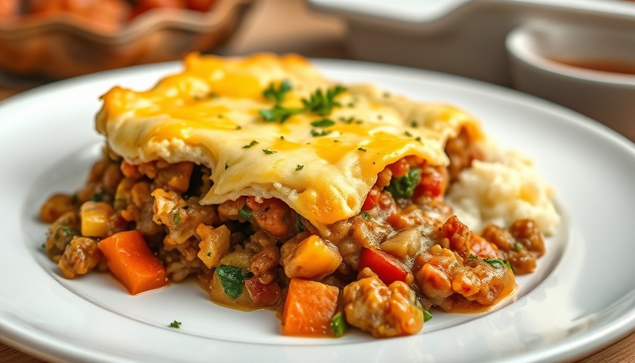 Savory serving of shepherd's pie with cheese topping from Holly's Cooking Challenge