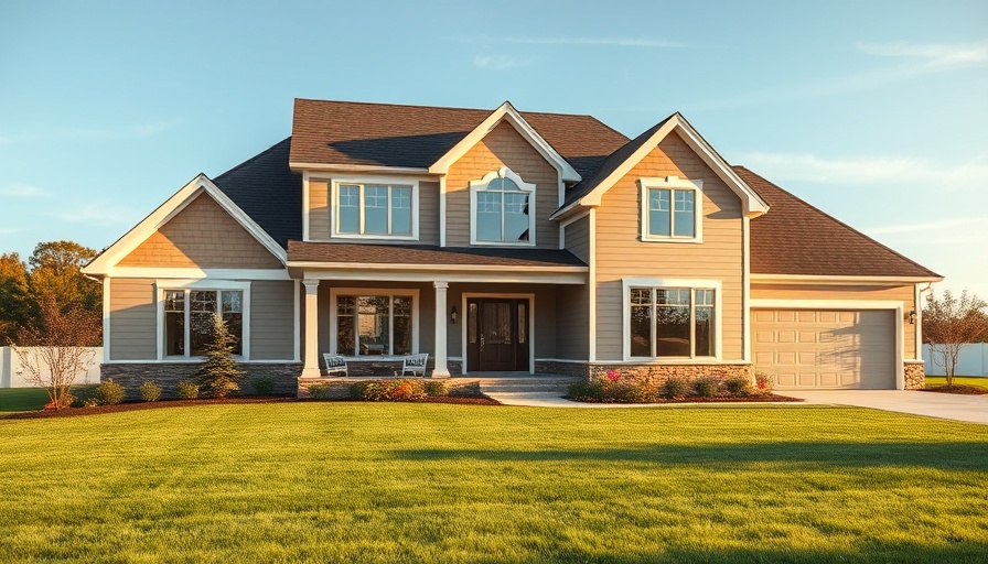 Elegant home with Masonite siding benefits under clear sky.