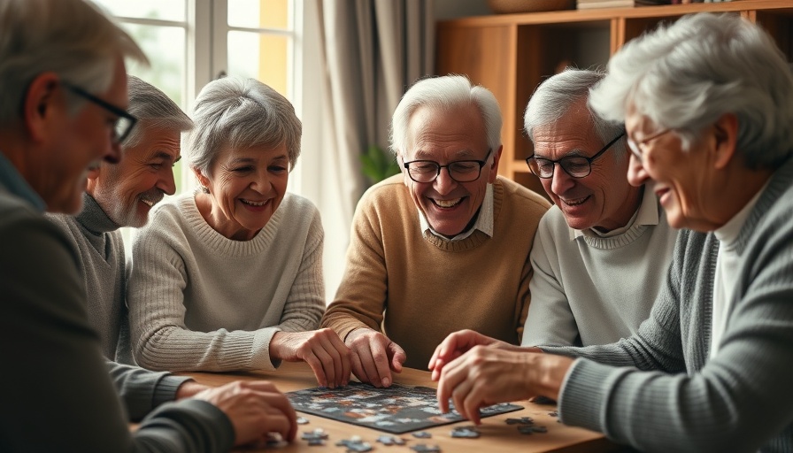 Older adults collaborating on a puzzle, illustrating social connection dementia care.