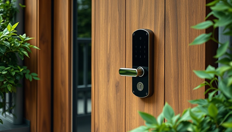 Sleek smart lock design on wooden door showcasing modern trends.