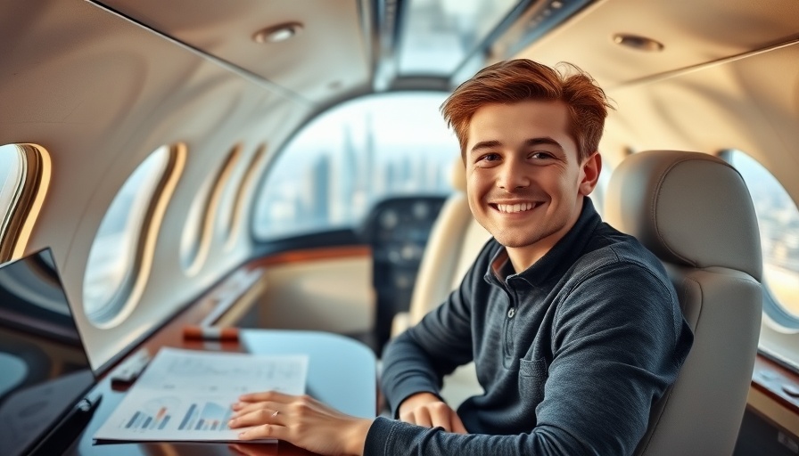 Happy boy in private jet exemplifying financial independence for children.