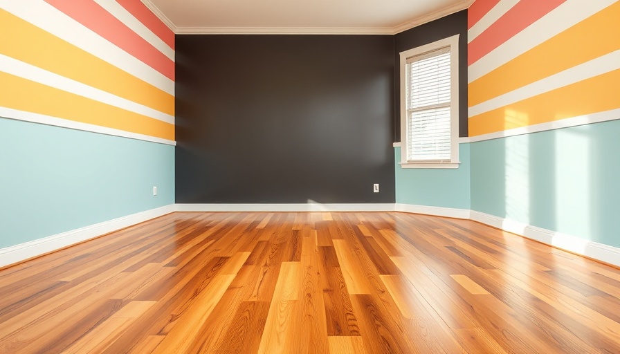 Vibrant hardwood floor in colorful home decor room.