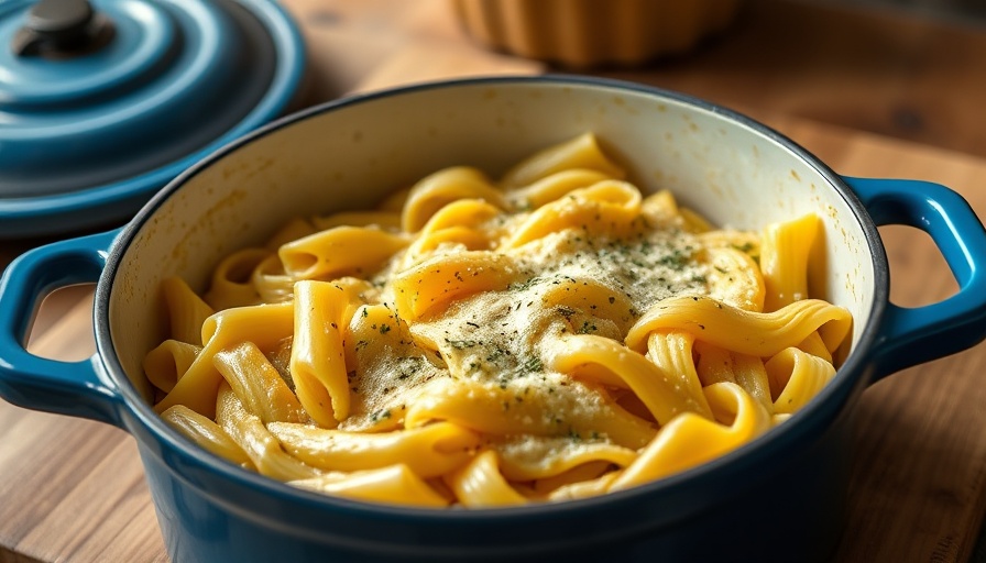 Creamy rigatoni pasta with zucchini in a pot - quick and easy meal.