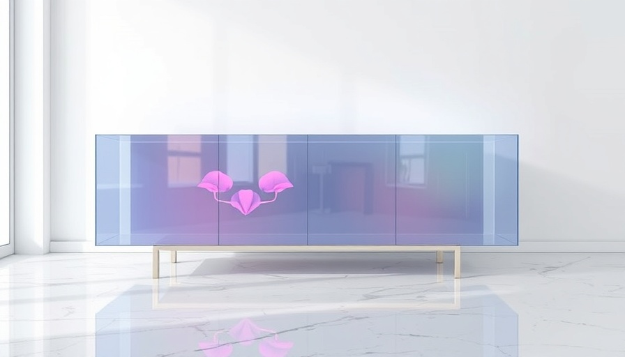 Modern translucent furniture featuring colorful light refractions.