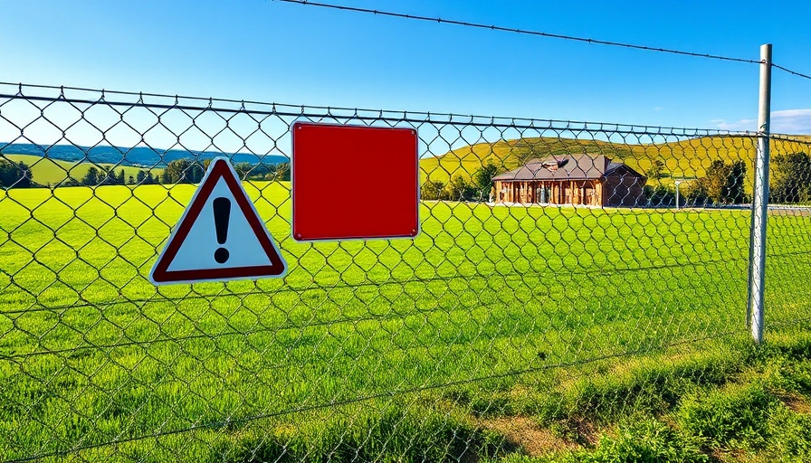 Mill Valley school district campus with fenced field and warning sign