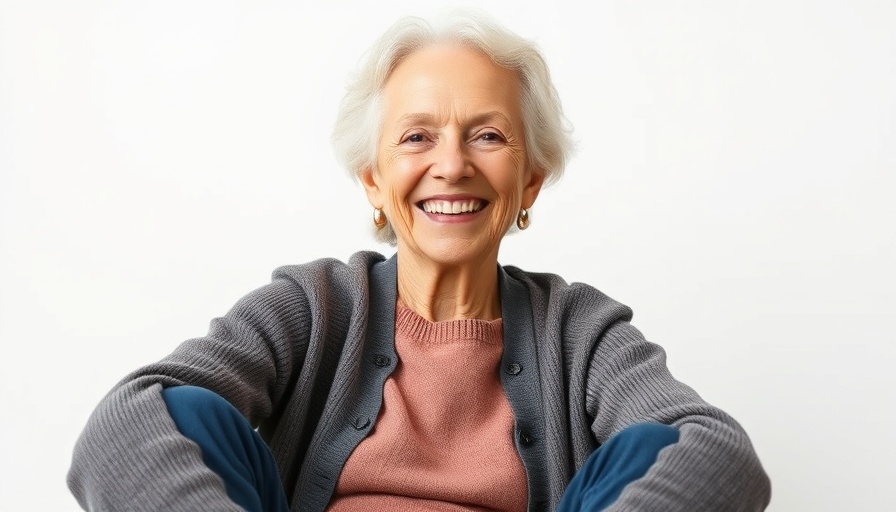 Joyful elderly woman smiling, showcasing true meaning of family and community.