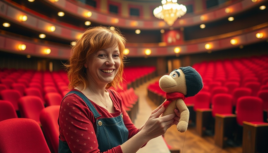 Novato artist brings theater to life, sewing puppet in empty theater.