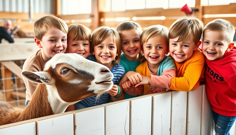 Marin County Farm Day: Kids feeding a goat at petting zoo.