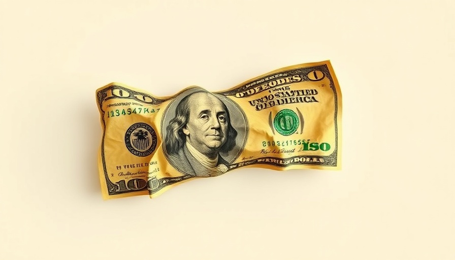 Golden US dollar bill representing currency strength.