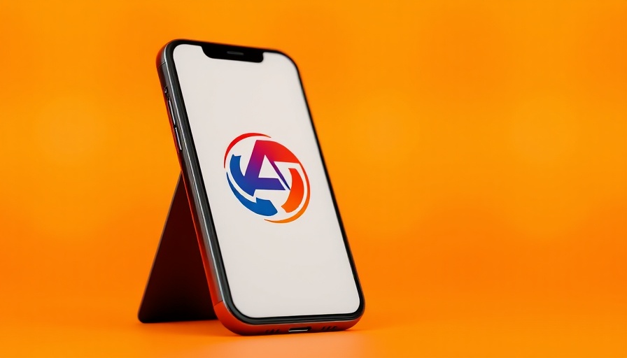 Modern phone with logo, business startup funding concept.