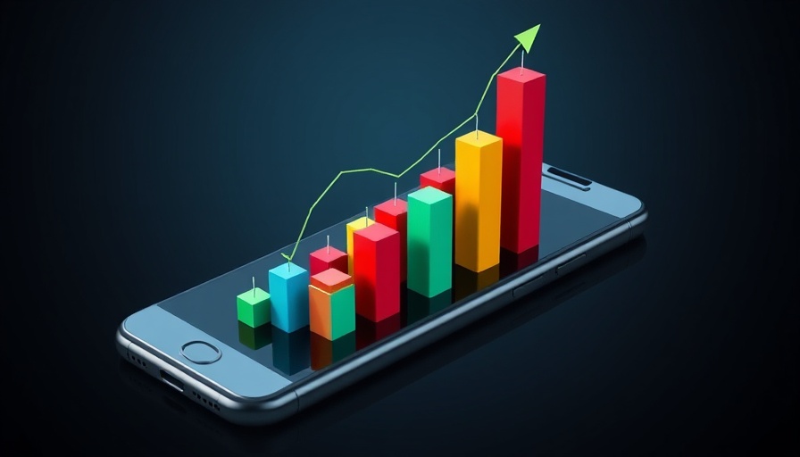 Market trends chart on smartphone screen, Hydro One Interim Chair Appointment context.