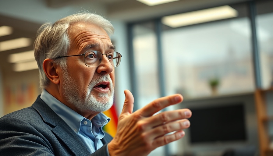 Close-up of older man discussing 25% tariff on US auto imports.