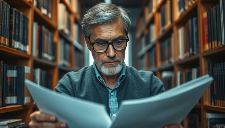Man reviewing documents for debt cancellation.