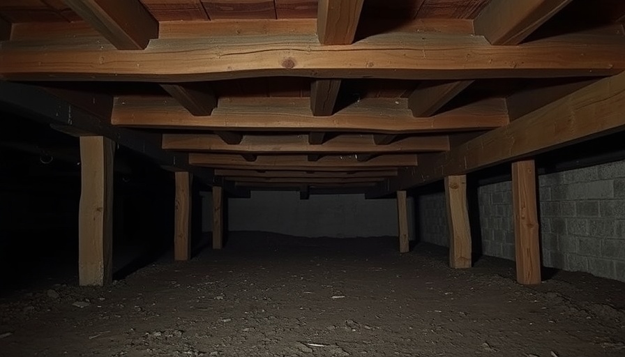 Crawl space showing structural beams highlights the importance of crawl spaces in real estate.