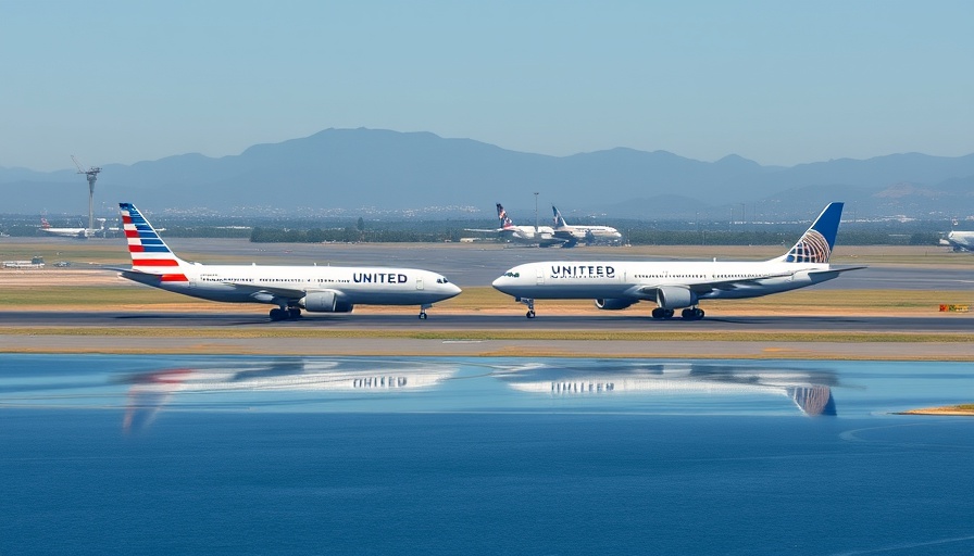 United Airlines planes at airport runway, local news near me.