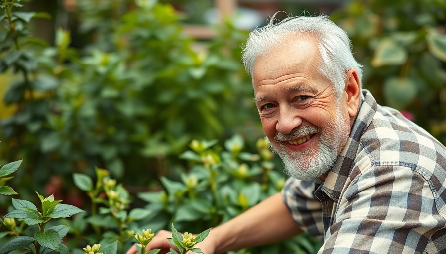 Elderly man gardening, highlighting succession planting basics.