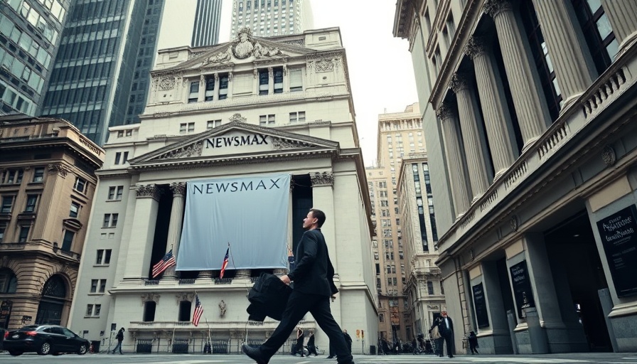 Newsmax business prospects display at stock exchange
