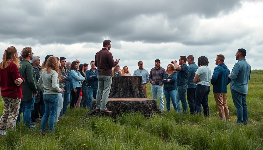Community gathering on fire prevention in Marin County field.