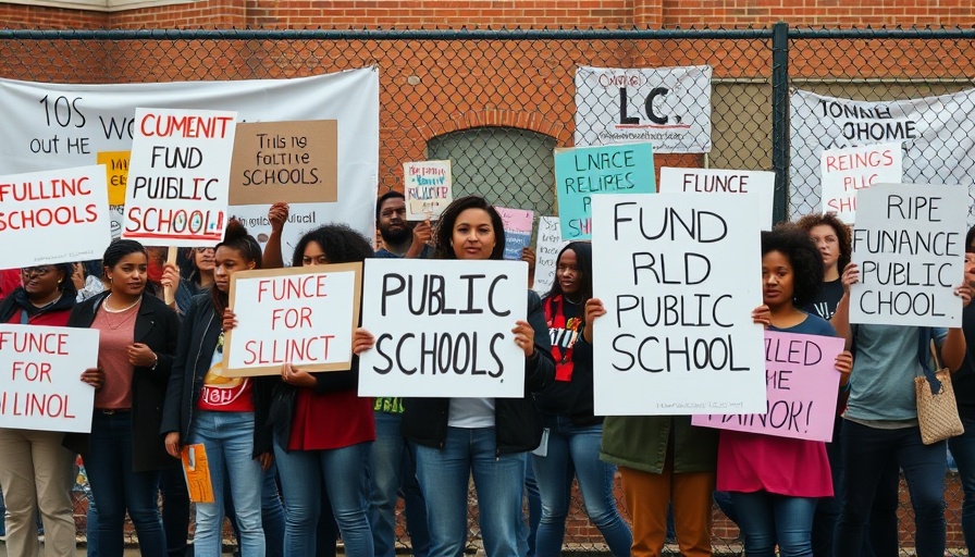 Protesters at Miller Creek demonstrating for teacher negotiations.