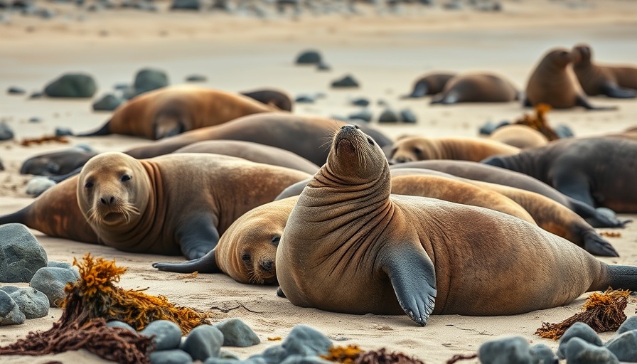 Bay Area elephant seals vocalizing on a sandy beach in Hollywood.