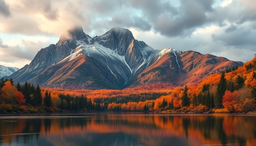 Scenic view of Wyoming mountains with autumn colors reflecting in a river, Wyoming tax planning.