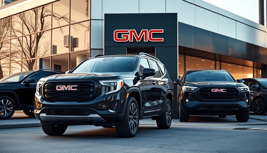 GMC dealership displaying all-electric vehicles, highlighting future innovations.