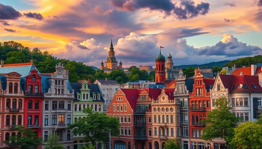 Charming cityscape of affordable places to live in Georgia.