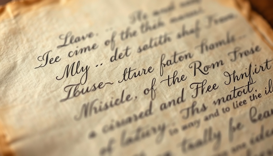 Antiquated letter with script, Shakespeare discovery letter.