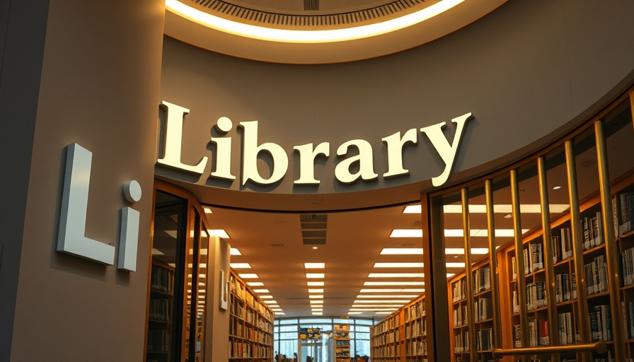 Marin County library entrance reflecting funding cuts topic