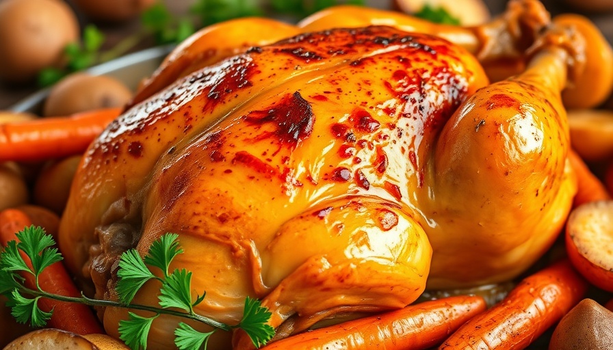 Easy dinner ideas: Roasted chicken with vegetables.