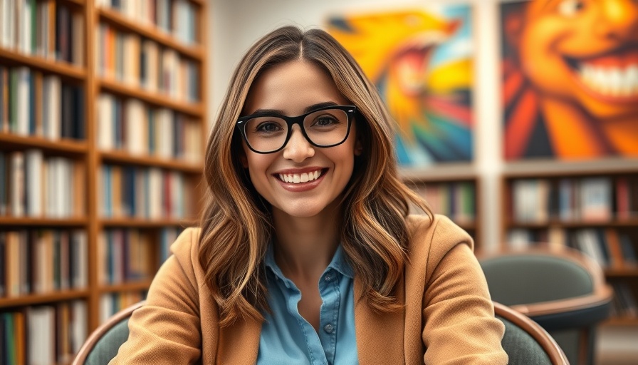Woman in library smiling amid Sausalito Marin City School District leadership controversy.