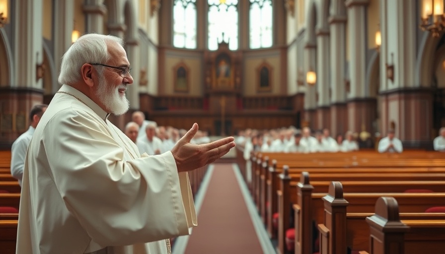 Unity in the Catholic Church depicted through a clergy blessing.